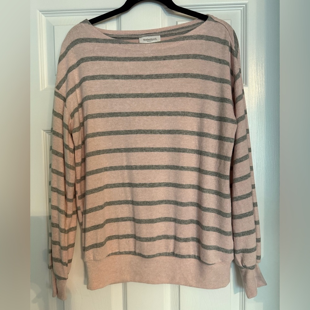 Motherhood Maternity sweater size S- pink and gray